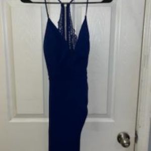 Short blue prom dress